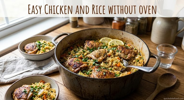 Easy Chicken and Rice Without Oven